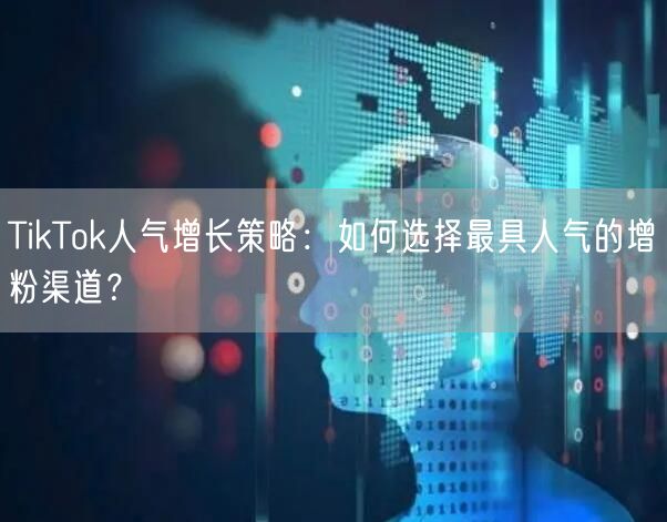 TikTok人气增长策略：如何选择最具人气的增粉渠道？
