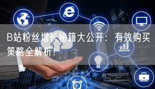 B站粉丝增长秘籍大公开：有效购买策略全解析！