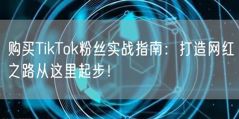 购买TikTok粉丝实战指南：打造网红之路从这里起步！