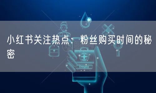 小红书关注热点：粉丝购买时间的秘密