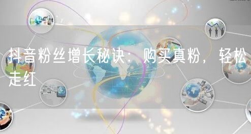 抖音粉丝增长秘诀：购买真粉，轻松走红