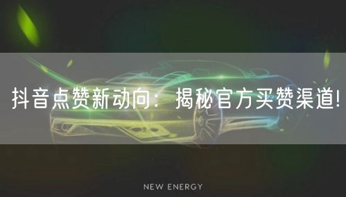 抖音点赞新动向：揭秘官方买赞渠道!